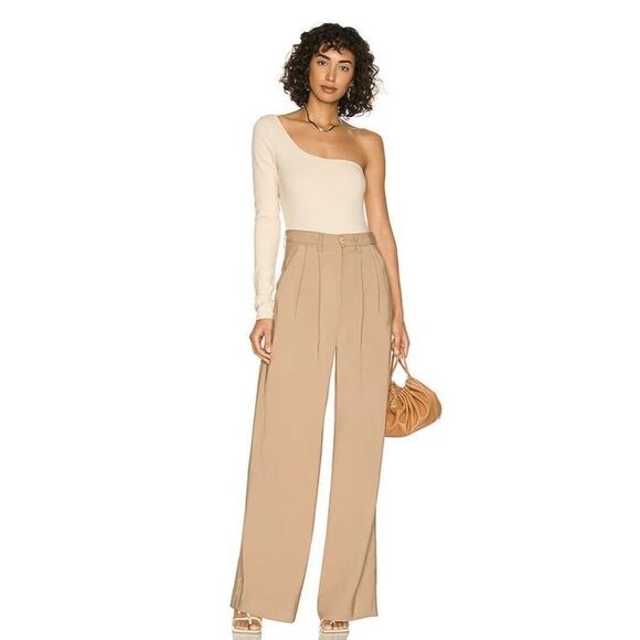 Lovers And Friends Tenley Bodysuit Sand Color Women’s XXS Off Shoulder 1 Sleeve - Picture 4 of 11